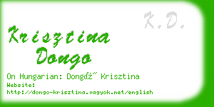 krisztina dongo business card